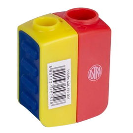 Temperówka podwójna, z pojemnikiem Astra Wielokolorowy