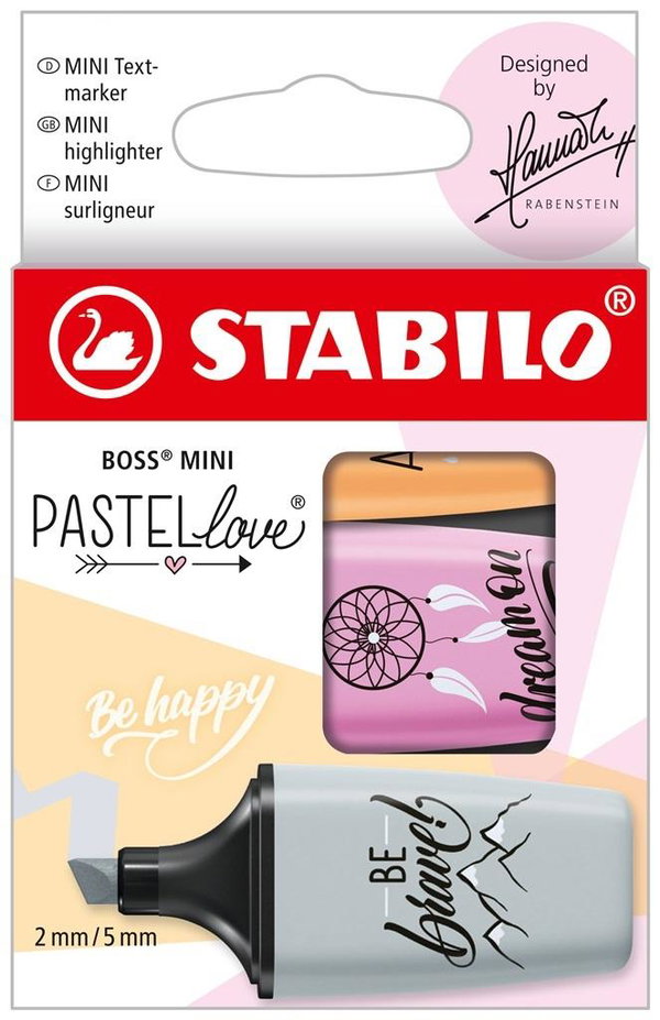 Zakreślacze Boss Mini Pastellove 2.0 3-kol. Stabilo