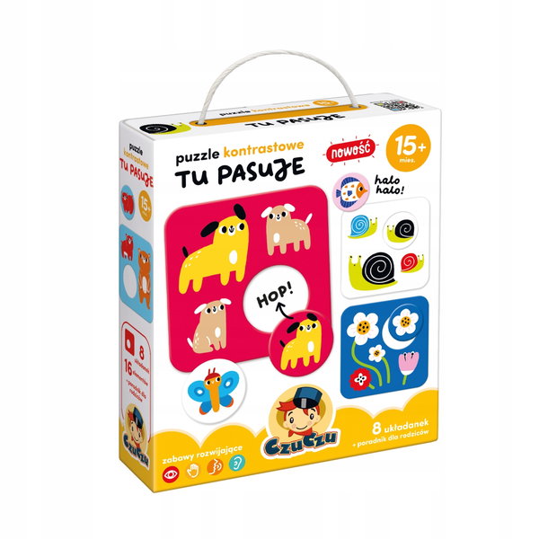CZUCZU PUZZLE KONTRASTOWE TU PASUJE 15 m +