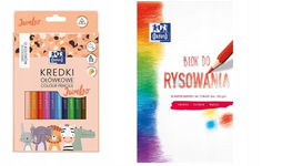Zestaw do rysowania Oxford-kredki Jumbo + blok