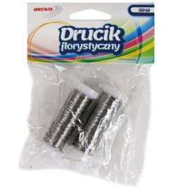Drucik florystyczny 20m DF20-2 srebrny 2 szt blister, Brewis