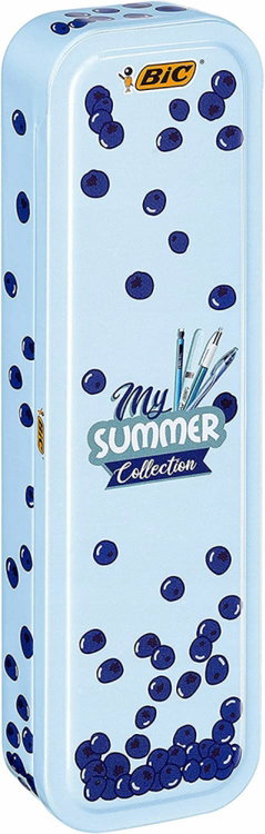 MY SUMMER COLLECTION NIEBIESKI ZESTAW METALOWE PUDEŁKO BIC 4
