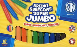 Kredki świecowe super JUMBO Astra 12 kolorów