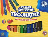 Kredki świecowe trójkątne Astra 12 szt.