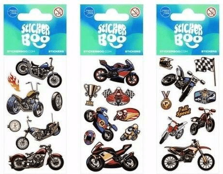 Naklejki Motocykle 2, Sticker Boo