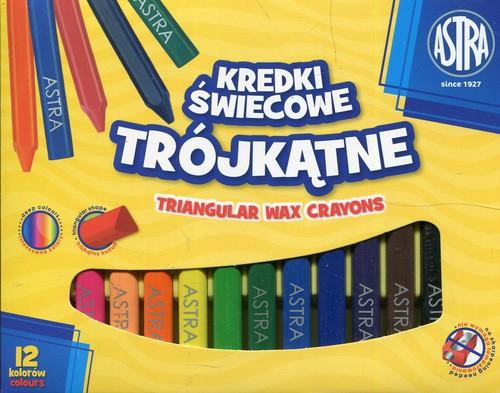 KREDKI ŚWIECOWE WOSKOWE TRÓJKĄTNE SZKOLNE 12 KOLORÓW