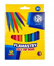 ASTRA flamastry szkolne 12 kolorów