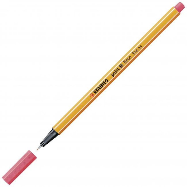 Cienkopis STABILO point 88/040 czerwony neonowy