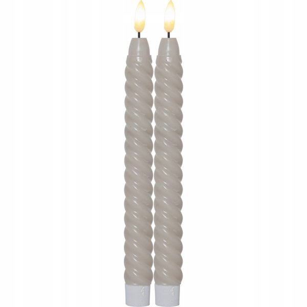 Świeczki białe długie LED 25 cm ZESTAW 2 szt. Livarno