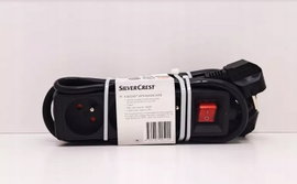 Przedłużacz listwowy SilverCrest 1,4 m czarny 2szt.