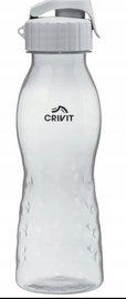 BIDON SPORTOWY 670 ML CRIVIT 7,8 x 25 cm z pokrywką zamykającą SZARY