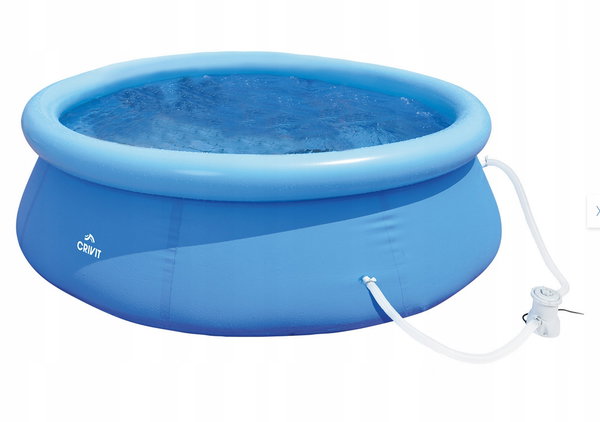 Basen Quick-up Crivit 240 x 63 cm + pompka filtrująca dmuchany niebeski