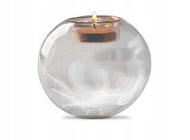 Świeczniki szklane stojące dekoracja stołu tealight bombka Zestaw 4 sztuki