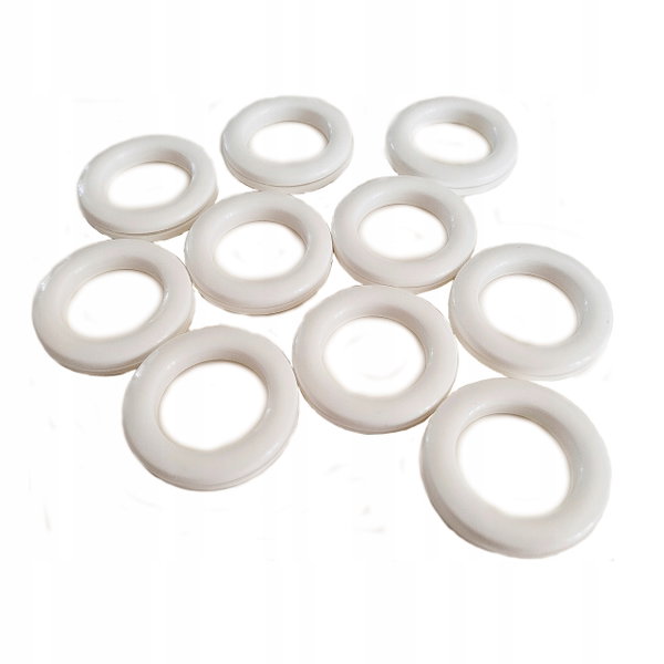 Przelotki Przelotka Kółka 40x70mm Plastikowe Białe do Firan Zasłon 10 szt.