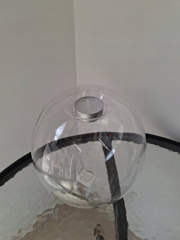 Świecznik szklany kula dekoracja stołu tealight 20cm holenderski design