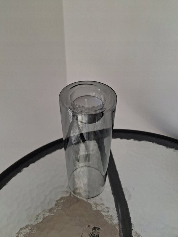 Świecznik dekoracja tealight przepalane szkło 20cm holenderski design