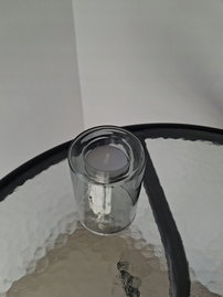 Świecznik szklany tealight przepalane szkło 10 cm holenderski design