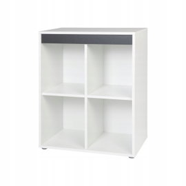 Regał Homit 70 cm x 89 cm x 40 cm biały, szary