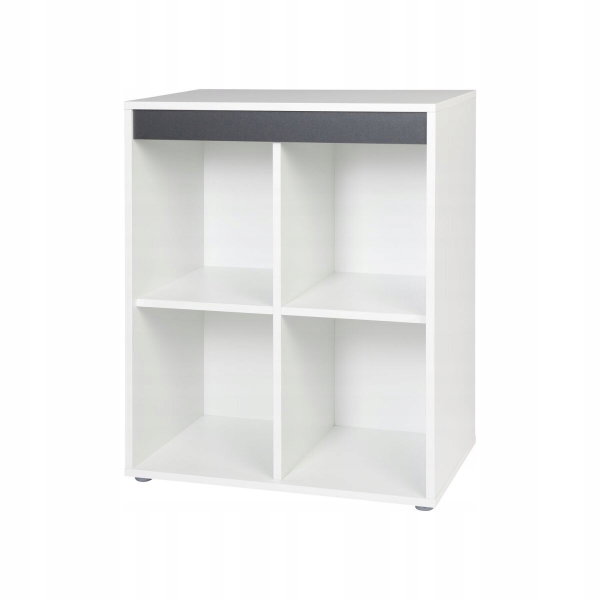 Regał Homit 70 cm x 89 cm x 40 cm biały, szary