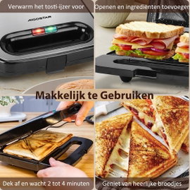 Opiekacz Aigostar lamo pro srebrny/szary 750 W
