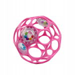 BRIGHT STARTS Oball Rattle silikonowy chwytak gryzak z grzechotką 10 cm