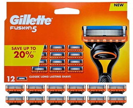 Gillette Fusion5 ostrza wymienne do maszynki do golenia dla mężczyzn 12 szt