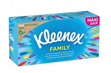 Chusteczki higieniczne bezzapachowe Kleenex family 3warstwowe, 128 szt