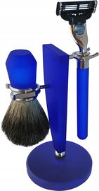 Zestaw do golenia z przezroczystymi niebieskimi uchwytami Silvertip Badger