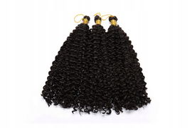 3 zestawy 35 cm Wodne faliste szydełkowe włosy