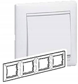 Ramka poczwórna pozioma biała LEGRAND