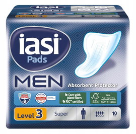 Iasi 3 wkłady chłonne dla mężczyzn na nietrzymanie moczu Super 10 szt
