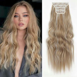 Przedłużki włosów z klipsami syntetyczne ShowJarlly 50 cm