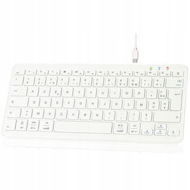 Qulose QUJPEU0001 Bezprzewodowa klawiatura Bluetooth biała układ francuski