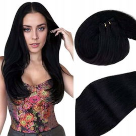 Przedłużenie Włosy ludzkie Sew-in 40 cm, Czarne