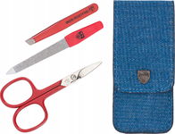 DREI SCHWERTER Germany zestaw do manicure 3-częściowy - czerwony / jeans