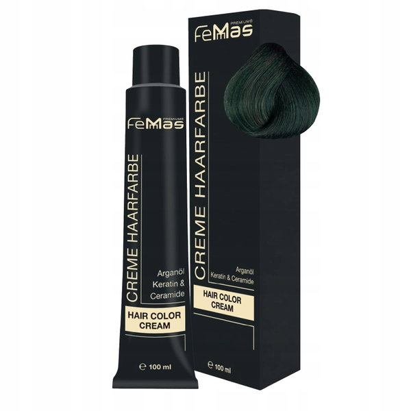 FemMas Farba do włosów Pure & Mix Green z olejkiem arganowym 100 ml