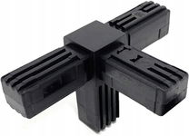 Design61 4x łącznik wtykowy T do rury czworokątnej 90° 25 x 25 x 15 mm