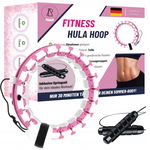 Smart Fitness hula hop do odchudzania łącznie ze skakanką licznikiem różowy
