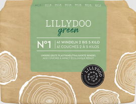 LILLYDOO GREEN pieluszki r. 1 (2-5kg) 41szt