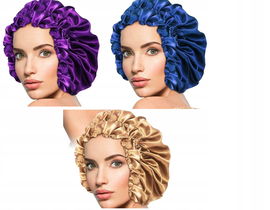 Satynowy Czepek Kosmetyczny Zestaw 3 szt.