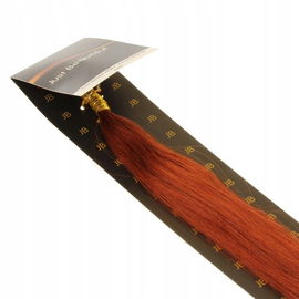 hair2heart 200 x Microring I dopinki z prawdziwych włosów 40 cm 0,5 g