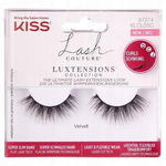 Rzęsy syntetyczne na paskach Kiss LuXtensions Velvet czarne