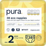Pieluchy Pura Premium Eco Baby Nappsy rozmiar 2 (mini 3-6 kg) 38 sztuk