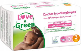 Pieluszki Love&Green Rozmiar 3 4-9 kg 52 szt.