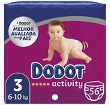 PIELUCHY DODOT ACTIVITY ROZMIAR 3 6-10 KG 56 SZTUK