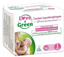 Pieluszki LOVE&GREEN 1 2-5KG 23SZT