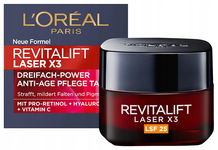 L'Oreal Paris Revitalift Laser X3 przeciwstarzeniowy z 25 SPF na dzień
