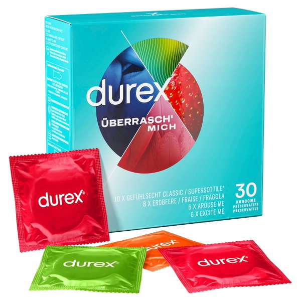 DUREX - 30 PREZERWATYW MIX 4 RÓŻNE ODMIANY