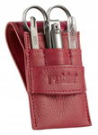 Rubis Zestaw do manicure ze skórzanym etui czerwony (bez obcinacza)