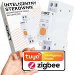 Sterownik Licznik 63A 19mm 1P Pomiar Temperatura DIN ZigBee TUYA OXT